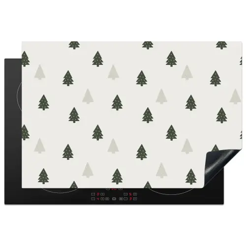 Illustratie - Kerstbomen - Wit Inductie beschermer vinyl 3mm klein 276 -3d