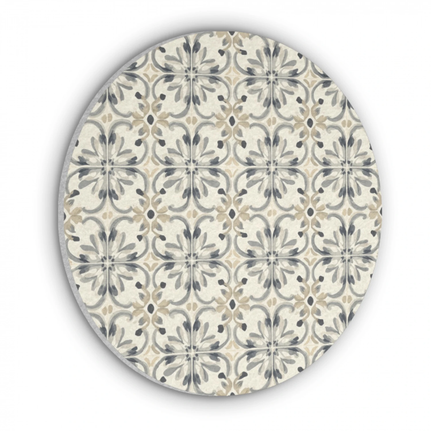 Floraal - Patroon - Kleurrijk Akoestische PET Vilt - Rond klein 838 -3d