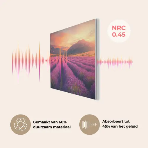 Lavendelveld - Zonsondergang - Paars PET vilt klein -USP_NL