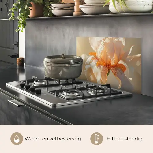 Close up - Oranje - Iris keuken achterwand spatscherm klein -usp_NL