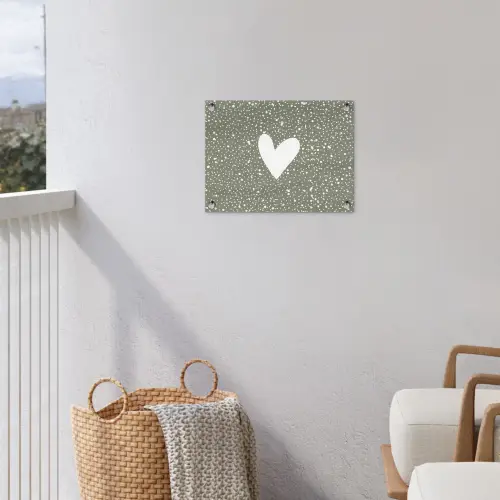 Hart - Design - Liefde tuinposter los doek klein -sfeer8