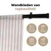 Focus on the good - Strepen - Roze - Smiley Wandkleed katoen klein -sfeer2