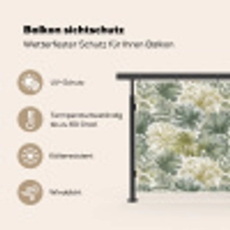 Bladeren - Botanisch - Groen Balkonbeschermer Duitsland klein 596 -specs