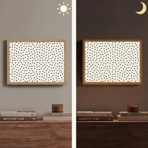 Valentijn - Liefde - Zwart - Wit Light Box met batterij (Wandlamp) middel 907 -sfeer3