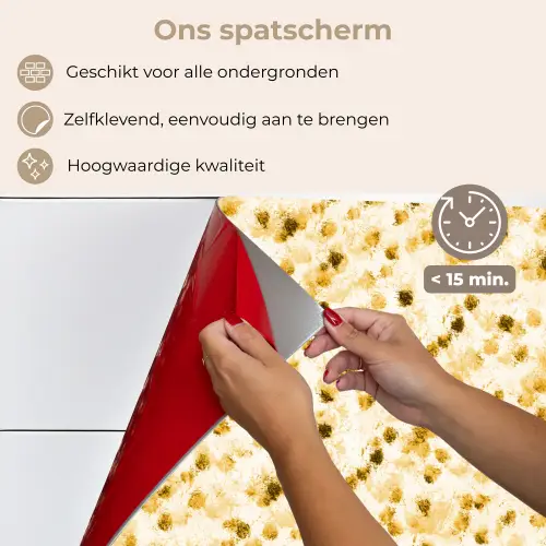 Olie - Verf - Texturen - Beige keuken achterwand spatscherm klein 900 -spatscherm_NL