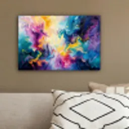 Verf - Kleurrijk - Zwart - Kleuren canvas 2cm klein -sfeer3