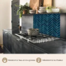 Visgraatmotief - Tegels - Diepblauw keuken achterwand 2 middel 865 -usp_FR