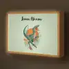 Dino - Bladeren - Grafisch - Groen Light Box met batterij (Wandlamp kind) middel -z3d_website