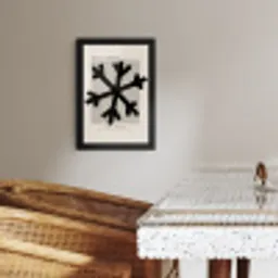Sneeuwvlok - Kerstmis - Zwart - Feestdagen KitchenYeah - Keuken - Fotolijst klein -sfeer3