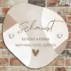 Abstract beige - Sierlijk Naambord Organisch middel -sfeer10