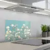 Stengels - Bloemen - Lucht - Wit keuken achterwand spatscherm klein -3d_schuin