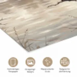 Winterkoninkje - Tak - Rivier - Natuur - Sfeervol poster papier klein -tcloseup_DE