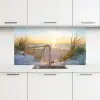 Strand - Zon - Duin - Gras - Zand - Horizon keuken achterwand 2 middel -3d