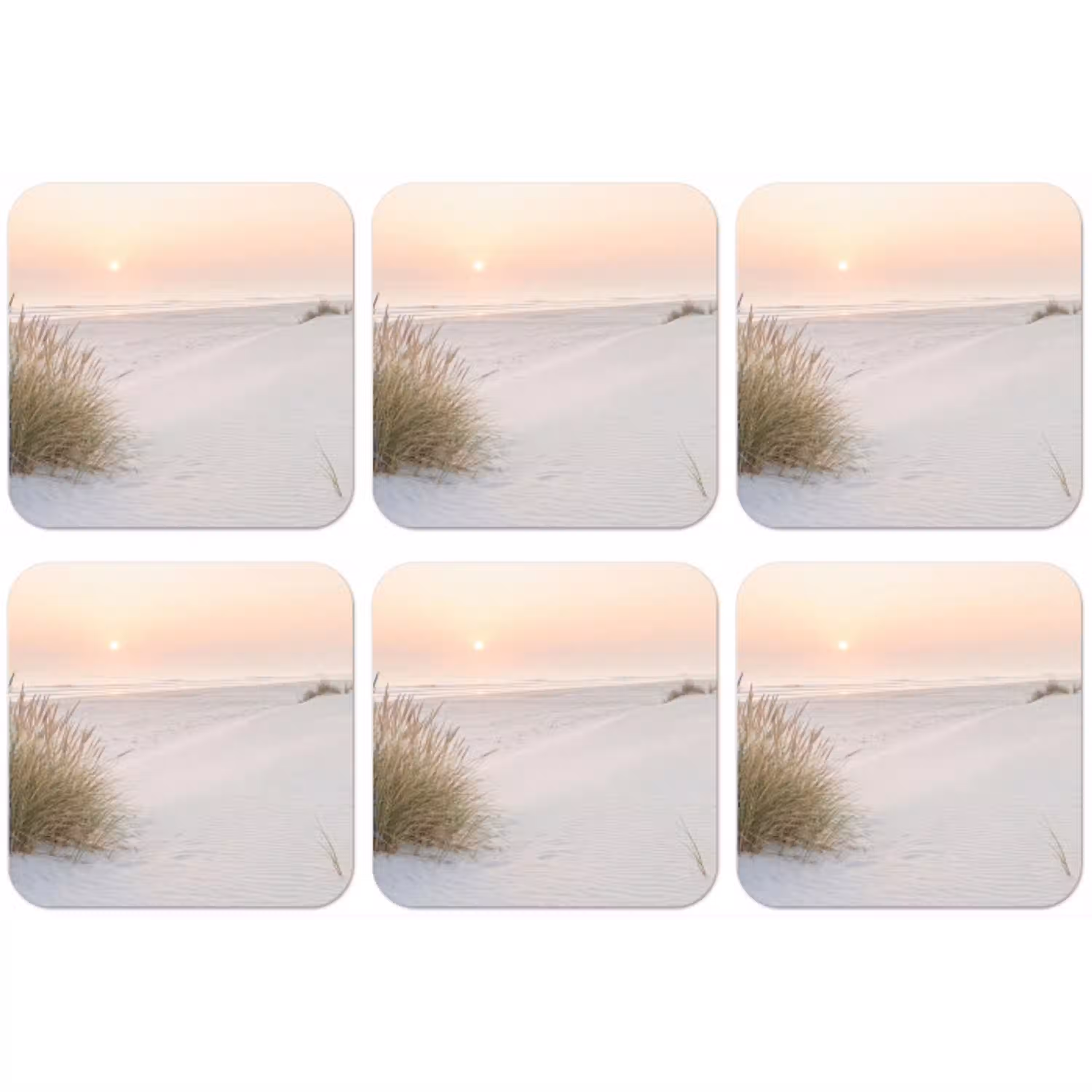 Horizon - Duinlandschap - Zand onderzetter kurk middel -zkaufland3dotto
