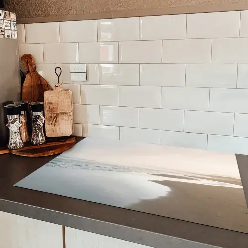 Kustlijn - Strand - Oceaan Inductie beschermer vinyl 3mm klein -sfeer3
