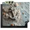 Anker - Hout - Schelpen - Zand Inductie beschemer met haakjes middel -3d