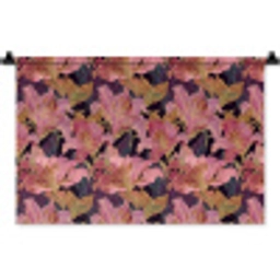 Lelies - Patroon - Roze - Goud Wandkleed katoen klein 269 -zz3d