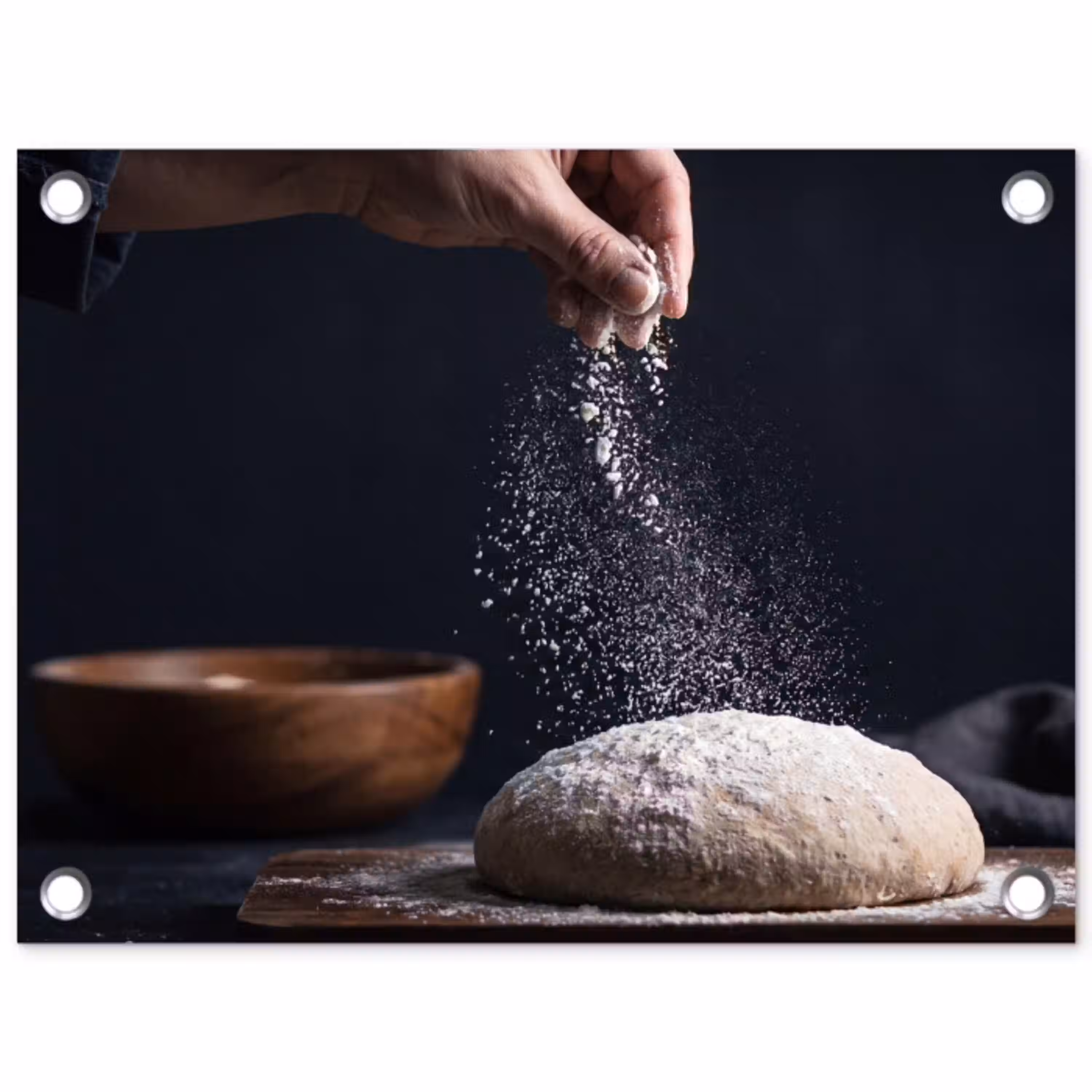 Deeg - Hand - Bakken tuinposter los doek klein -3d
