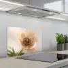 Bloem - Minimalistisch - Groen keuken achterwand spatscherm klein -3d_schuin