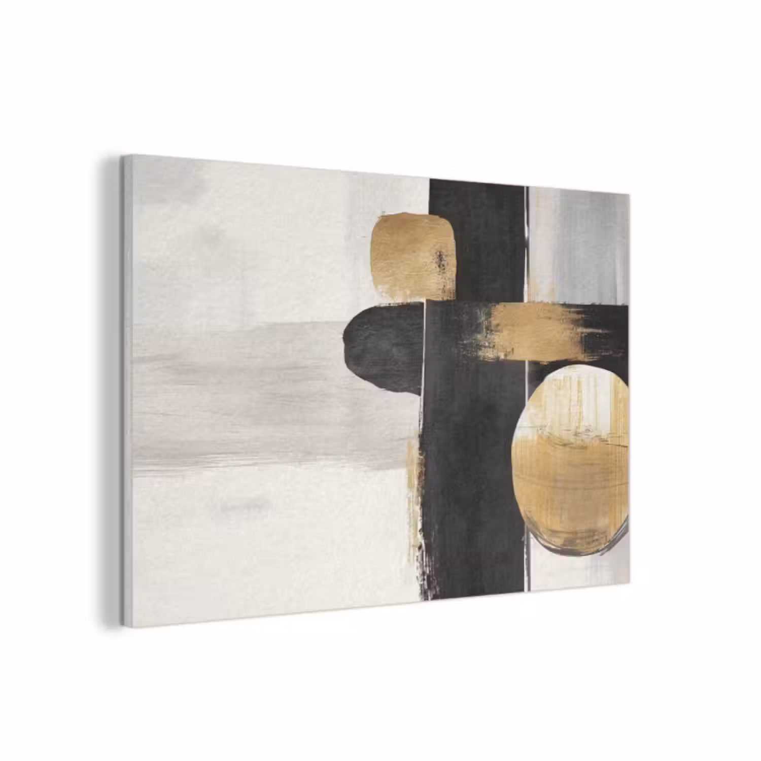 Akustikbild - Formen - Pinselstriche - Abstrakt - Gold