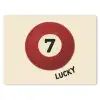 Cirkel - Zeven - Lucky - Rood muismat rubber klein -3d