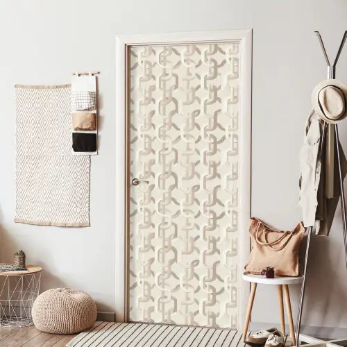 Motief - Abstract - Beige deurposter klein 289 -sfeer6