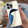 Illustratie - Blauw - Vogel Hoesje iPhone 16 Pro Max met koord klein -sfeer3