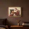 Kerst - Kerstman - Winter - Open Haard Light Box met batterij (Wandlamp) middel -sfeer4