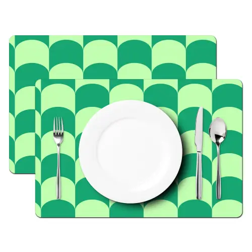 Bogen - Groen - Gestapeld Placemat vinyl groot 368 -zzsfeer2_Kitchenyeah-website
