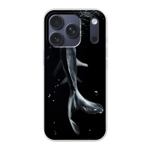 Koi - Vissen - Water - Zwart Telefoonhoesje iPhone 17 Pro klein -3d