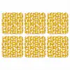 Geel - Beige - Patroon onderzetter kurk middel 366 -3d
