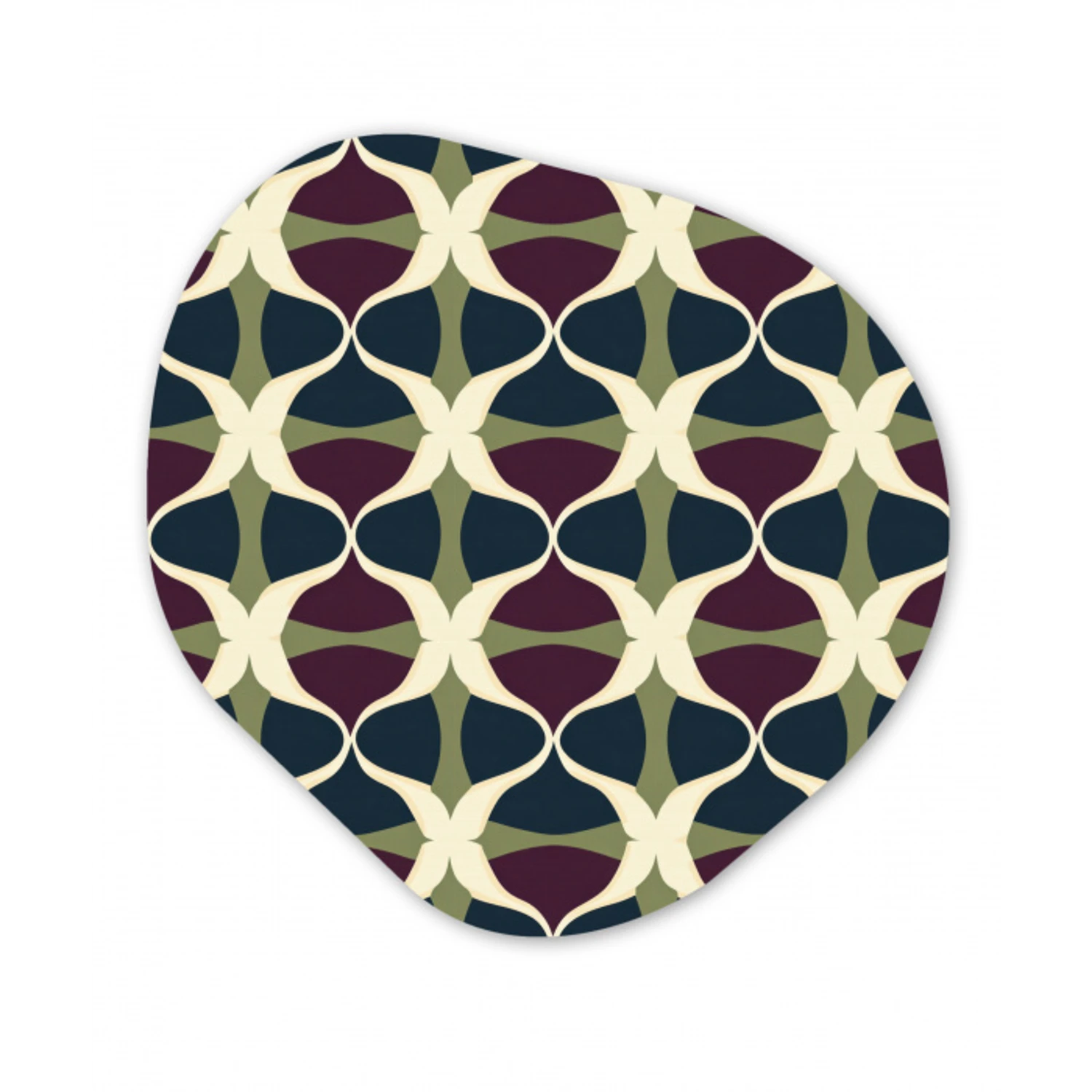 Abstract - Retro - Kleurrijk Wandcirkel Organisch Forex 3mm klein 629 -3d