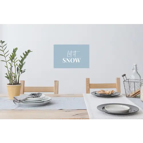 Sneeuw - Winter - Blauw - Let it snow Muursticker klein -eettafel