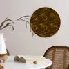 Bruin - Bloemen - Goud Wandcirkel plexiglas klein 852 -sfeer4