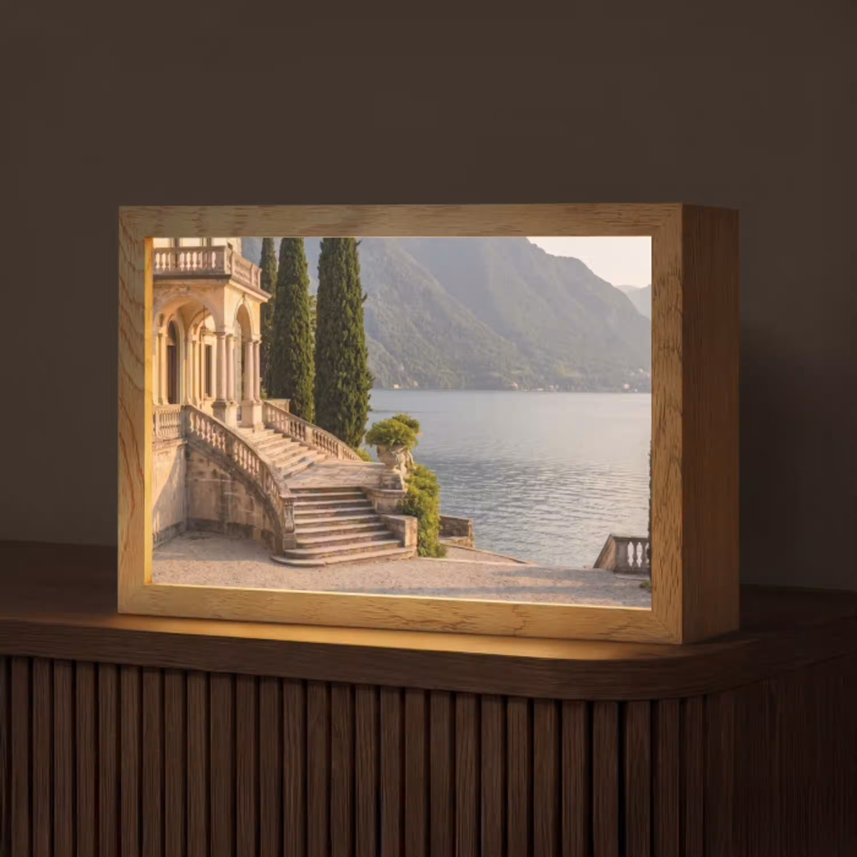 Villa - water -trappen Light Box met kabel (Tafellamp) klein -z3d_website