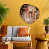 Doorkijk - Boog - Bloemen - Pastel Wandcirkel Organisch Plexiglas middel -sfeer4