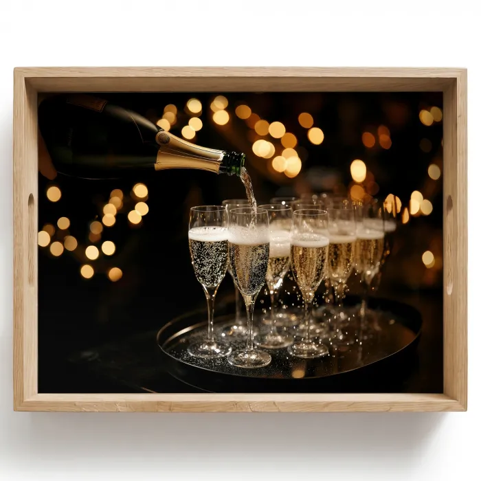 Lichtjes - Champagne - Dienblad - Glazen Dienblad Rechthoek middel -z3d_shopping