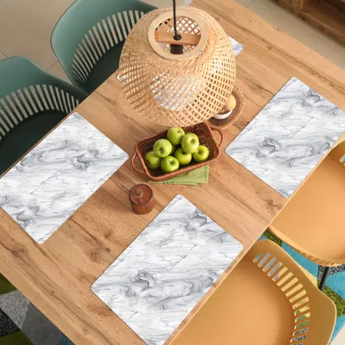 Wervelende - Grijsstructuur - Marmer - Wit Placemat vinyl groot 368 -zzsfeer5_Kitchenyeah-website