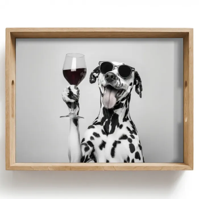 Zonnebril - Dalmatiër - Wijnglas - Tong Dienblad Rechthoek middel -z3d_shopping