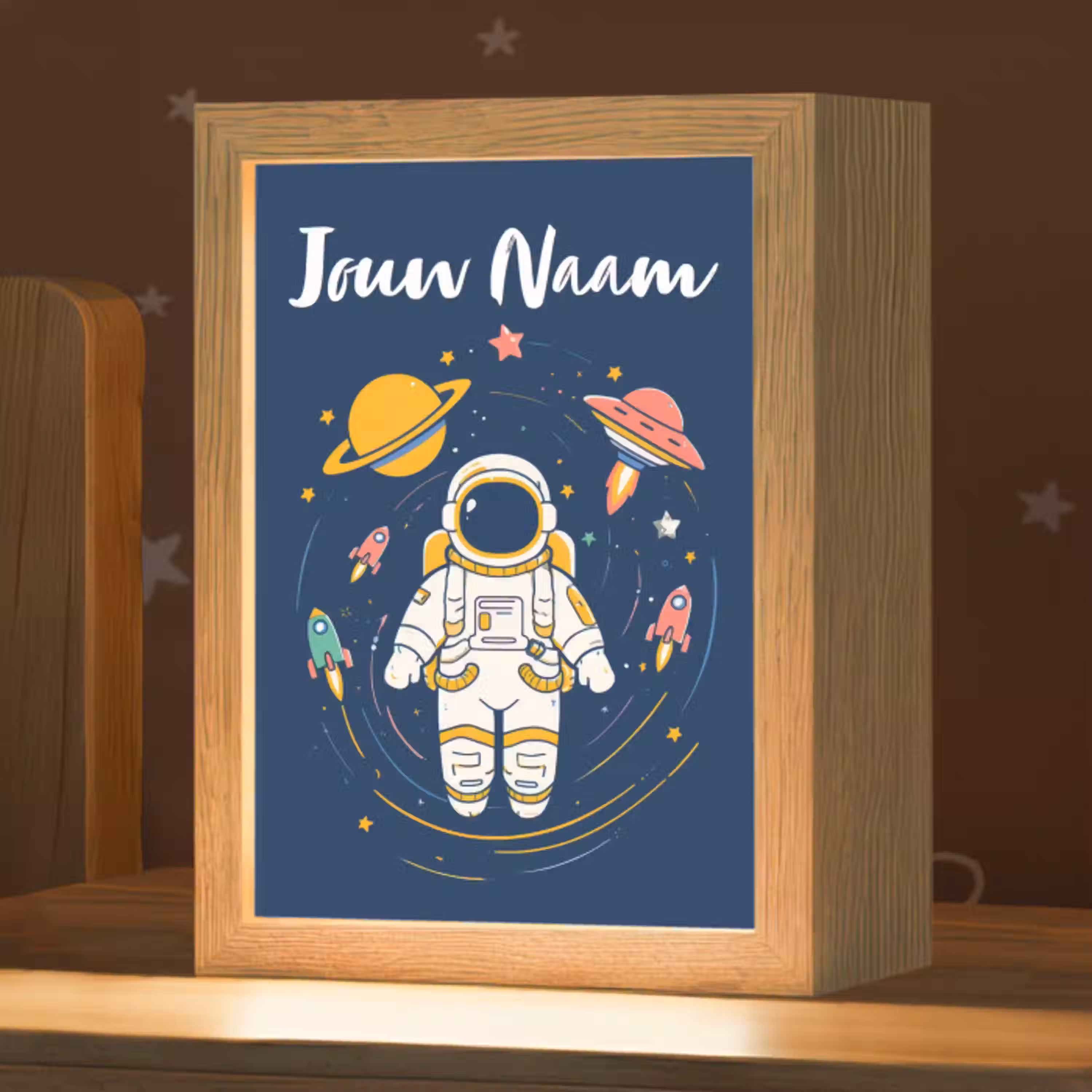 Astronaut - Planeten - Raket Light Box met kabel (Kinderlampje) klein -zzz_3d_website