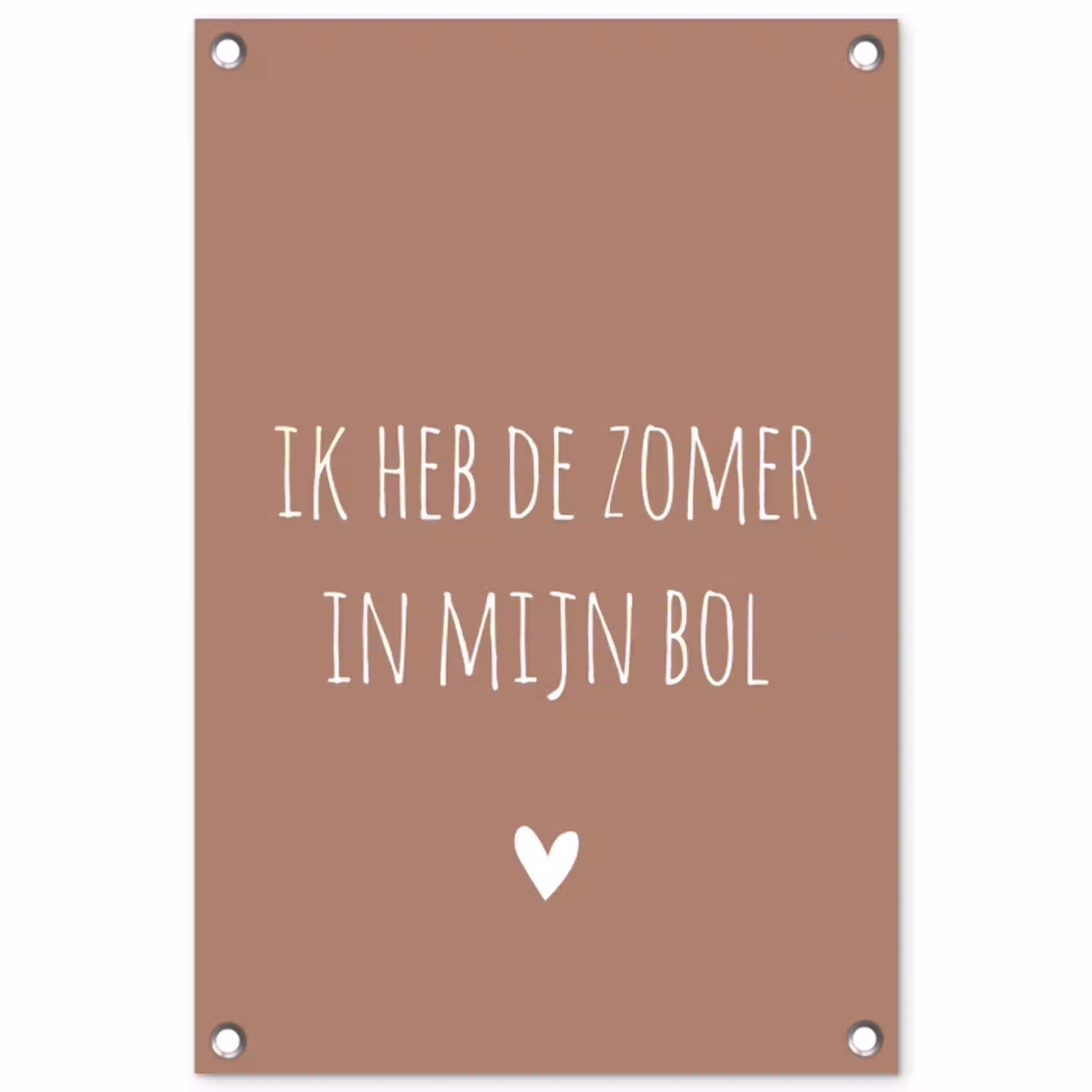 Spreuken - Ik heb de zomer in mijn bol - Quotes - André Hazes tuinposter los doek klein -3d