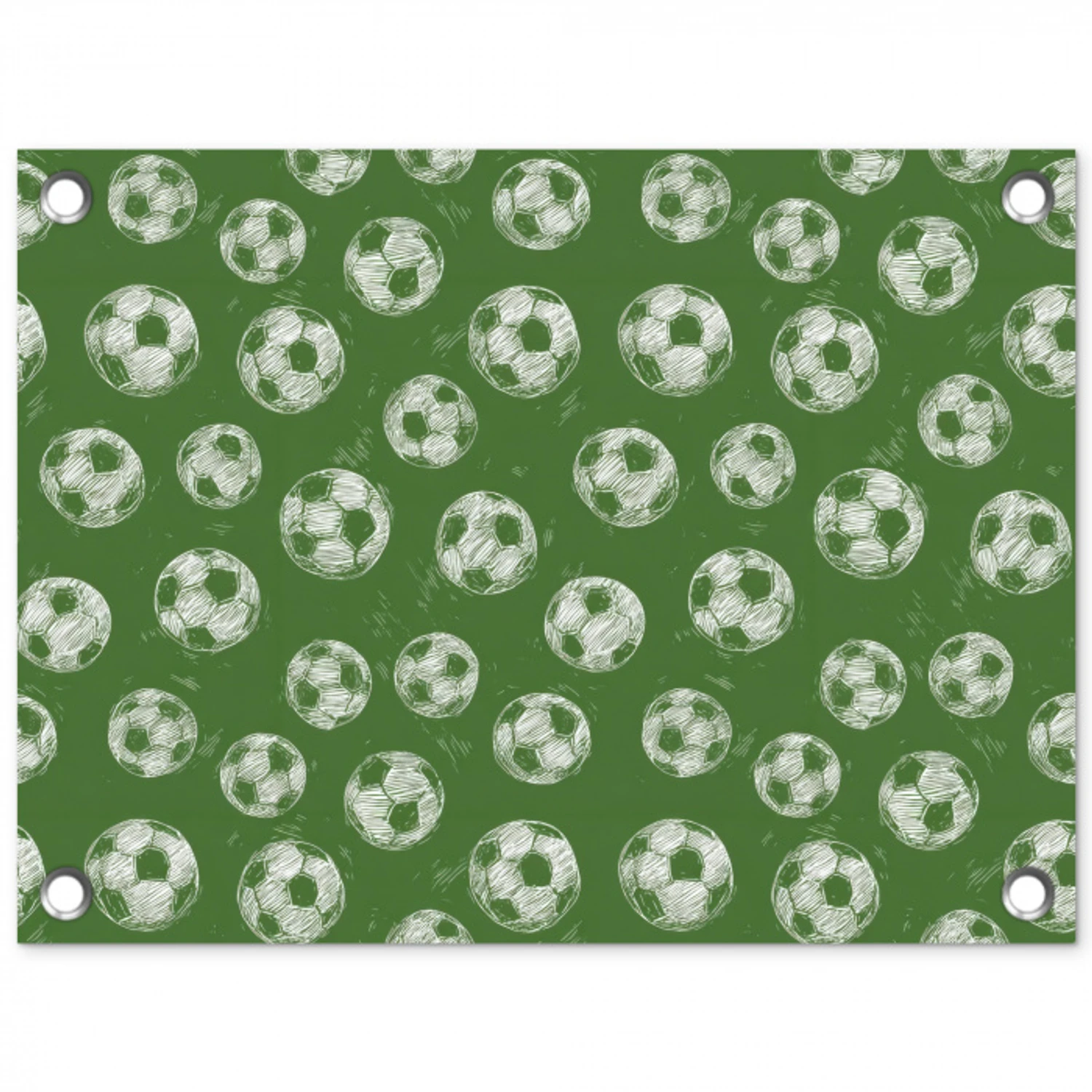 Voetbal - Sport - Groen tuinposter los doek klein 239 -3d