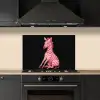 Zebra - Roze - Gestreept keuken achterwand spatscherm klein -sfeer1