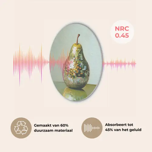 Fruit - Disco - Art - Glitter Akoestische PET Vilt - Rond klein -USP_NL