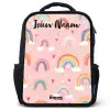 Regenboog - Patroon - Pastel Rugzak - Zwart middel -3d