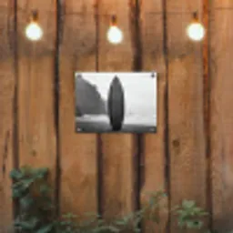 Surfplank - Zand - Zee tuinposter los doek klein -sfeer1