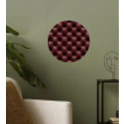 Leer - Patroon - Bordeaux Wandcirkel behangsticker klein 186 -sfeer2