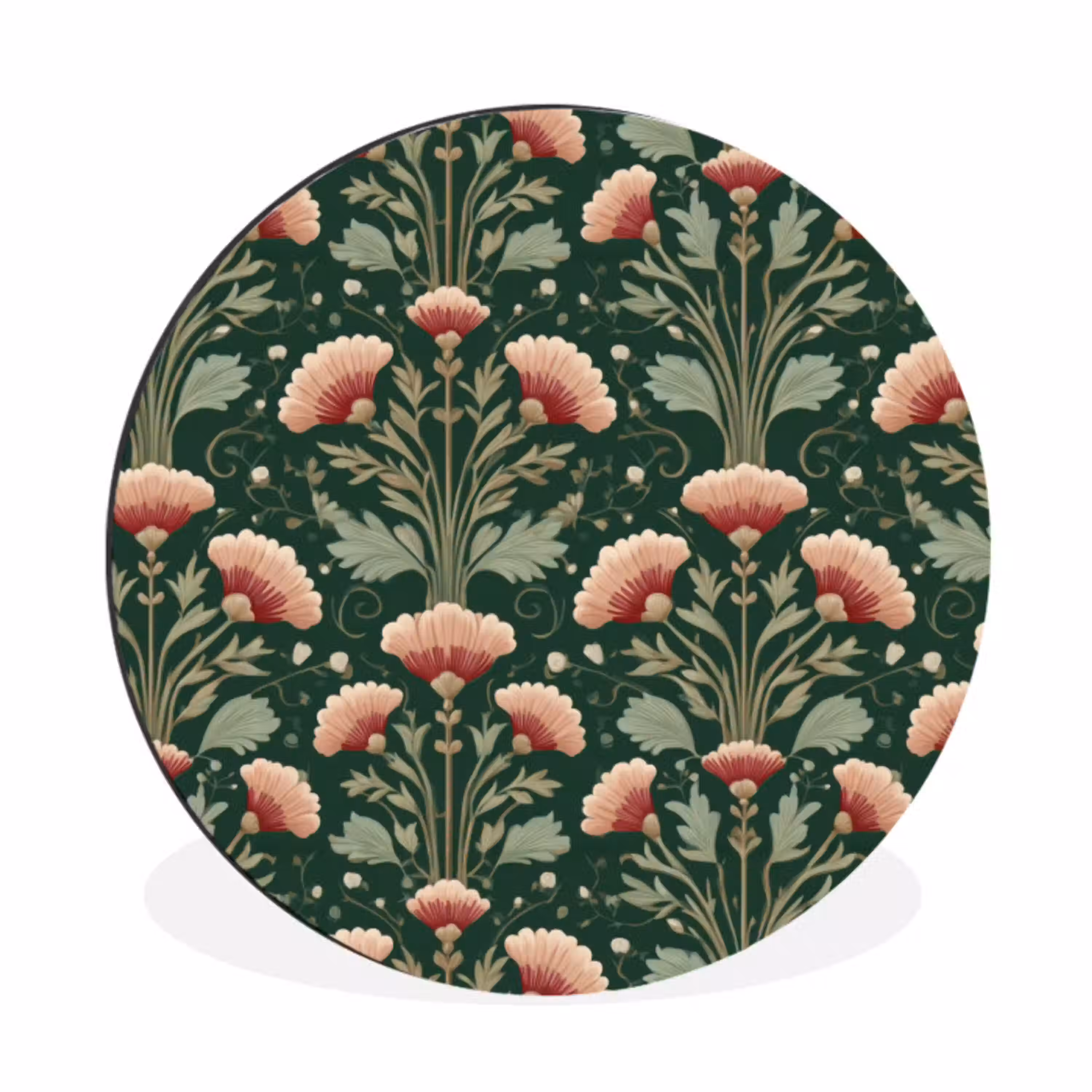 Patroon - Botanisch - Kleurrijk Wandcirkel aluminium klein 190 -3d