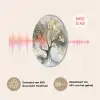 Boom - Modern - Abstract - Goud - Zwart - Wit Akoestische PET Vilt - Rond klein -USP_NL