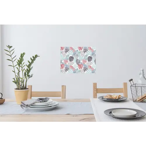 Inductie beschermer - Bladeren - Pastel - Jungle - Afdekplaat voor kookplaat Muursticker klein -eettafel